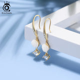 925 Silver Drop Earring Mother of Pearl Women Accessories SE334