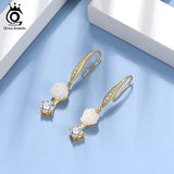 925 Silver Drop Earring Mother of Pearl Women Accessories SE334