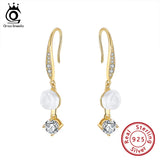 925 Silver Drop Earring Mother of Pearl Women Accessories SE334