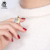 925 Silver Kiss Pendant Necklace Rhodium & Plated Heart Necklace SN288