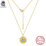 925 Silver Crystal Pendant Snowflake Necklace Christmas Gift