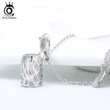 925 Silver Hollow Bishing Bottle Charm Bracelet for Women