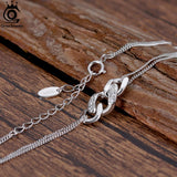 925 Silver Cuban Chain Bracelet with Zirconia for Women