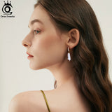 925 Silver Freshwater Baroque Drop Earrings 14K Gold Jewelry GPE10