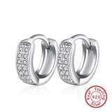 925 Sterling Silver Women Earrings Small Circle Wedding Jewelry