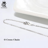 Real Silver 925 Necklace Chain Initial Link 16-24 Inches