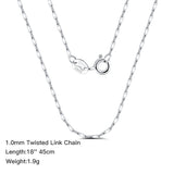 Real Silver 925 Necklace Chain Initial Link 16-24 Inches