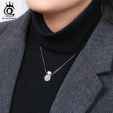 Romantic Perfume Bottle 925 Silver Pendant Women Necklaces Jewelry