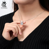 Romantic Perfume Bottle 925 Silver Pendant Women Necklaces Jewelry