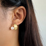 Sterling Silver Cultured Pearl Ear Studs for Women
