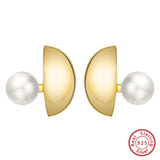 Sterling Silver Cultured Pearl Ear Studs for Women