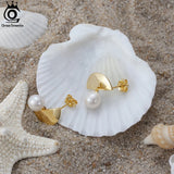 Sterling Silver Cultured Pearl Ear Studs for Women
