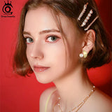Sterling Silver Cultured Pearl Ear Studs for Women