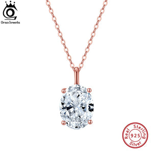 Zirconia Pendant 925 Silver Women Necklace Birthday Gift