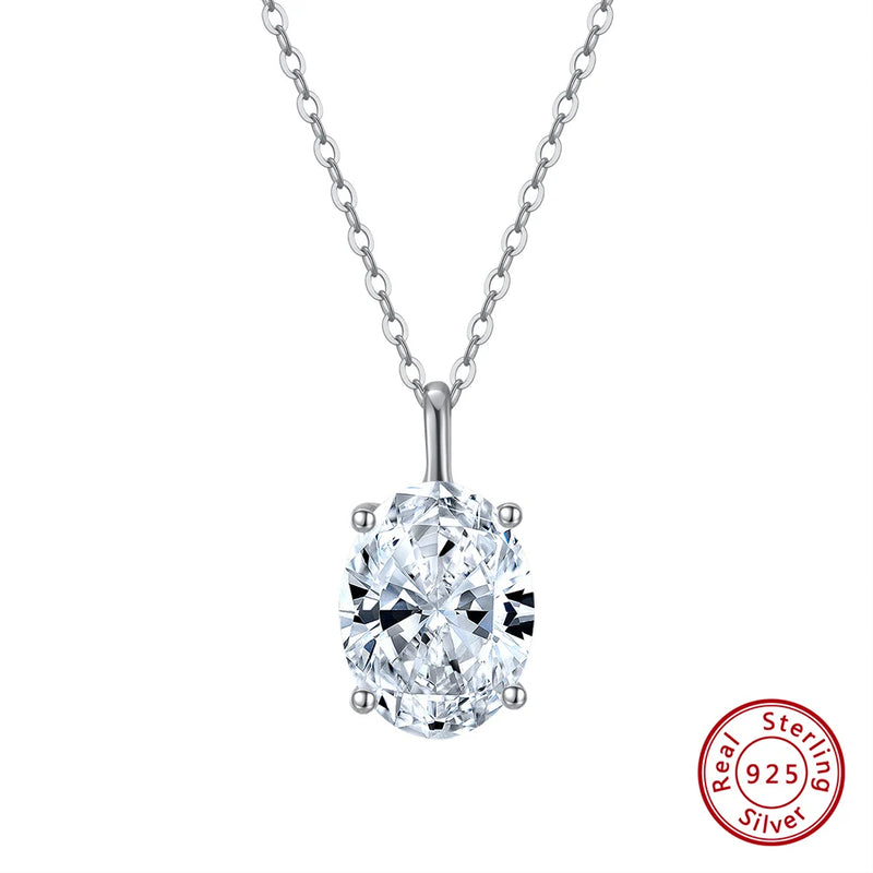 Zirconia Pendant 925 Silver Women Necklace Birthday Gift