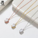 Zirconia Pendant 925 Silver Women Necklace Birthday Gift