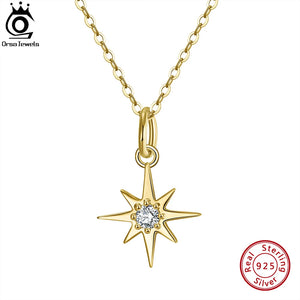 Sterling Silver Snowflake Necklace with Cubic Zirconia Pendant