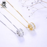 925 Zircon Pendant Necklace Sterling Silver