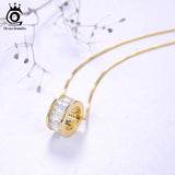 925 Zircon Pendant Necklace Sterling Silver