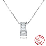 925 Zircon Pendant Necklace Sterling Silver