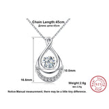 925 Silver Women Necklaces Double Infinity Pendants with Crystal