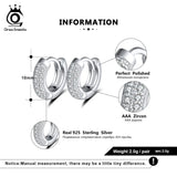 925 Sterling Silver Hoop Earrings Small Circle Female Wedding Jewelry