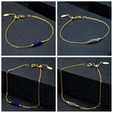 Sterling Silver Moonstone Bracelet w/ 18K Chain - Fine Jewelry SB44