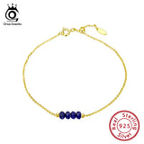 Sterling Silver Moonstone Bracelet w/ 18K Chain - Fine Jewelry SB44