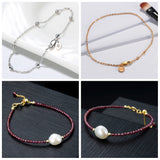 Sterling Silver Moonstone Bracelet w/ 18K Chain - Fine Jewelry SB44