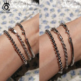 Sterling Silver Italian Diamond Cut Rope Chain Bracelet for Men and Women