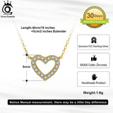Heart Necklace for Women Cubic Zirconia Love Heart Pendant