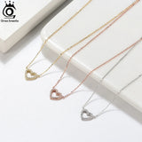 Heart Necklace for Women Cubic Zirconia Love Heart Pendant