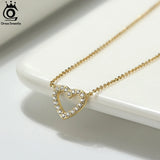 Heart Necklace for Women Cubic Zirconia Love Heart Pendant