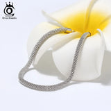 925 Sterling Silver 3.0mm Mesh Popcorn Chain Bracelet