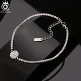 CZ Tennis Bracelet 14K Plated 925 Silver Wedding Gift