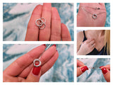 925 Silver Women Necklace with Big Circle Zircon Wedding Gift