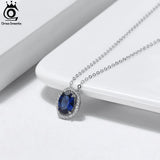 Sterling Silver Multi-Color Zirconia Pendant Necklace