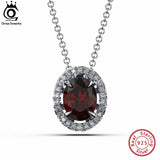 Sterling Silver Multi-Color Zirconia Pendant Necklace