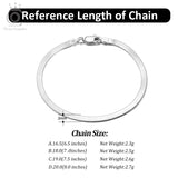 925 Silver Herringbone Chain Bracelet Italian Jewelry