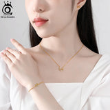 Christmas Reindeer Bracelet 925 Sterling Silver CZ Chain for Women
