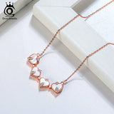 Heart Pendant Silver Necklace for Women