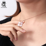 Heart Pendant Silver Necklace for Women