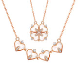 Heart Pendant Silver Necklace for Women