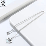 Fire Opal Heart Necklace Sterling Silver Pendant for Women Present