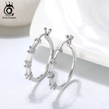 925 Sterling Silver Small Circle Hoop Earrings SE240