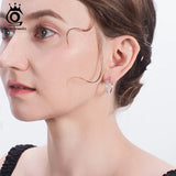925 Sterling Silver Small Circle Hoop Earrings SE240