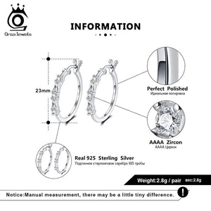 925 Sterling Silver Small Circle Hoop Earrings SE240