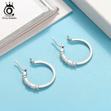 925 Sterling Silver Small Circle Hoop Earrings SE240