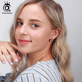 925 Silver Hoop Earrings Small Polished Earring Jewelry Gift SE76