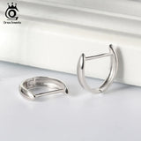 925 Silver Hoop Earrings Small Polished Earring Jewelry Gift SE76